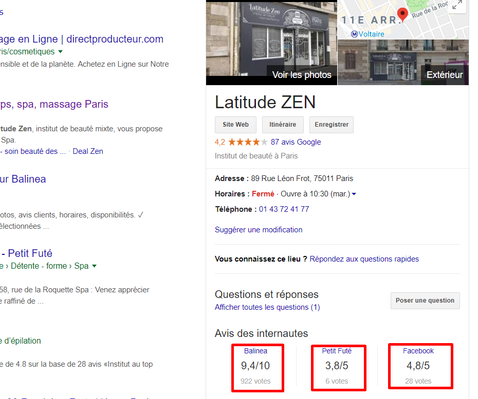 avis reseaux sociaux knowledge graph