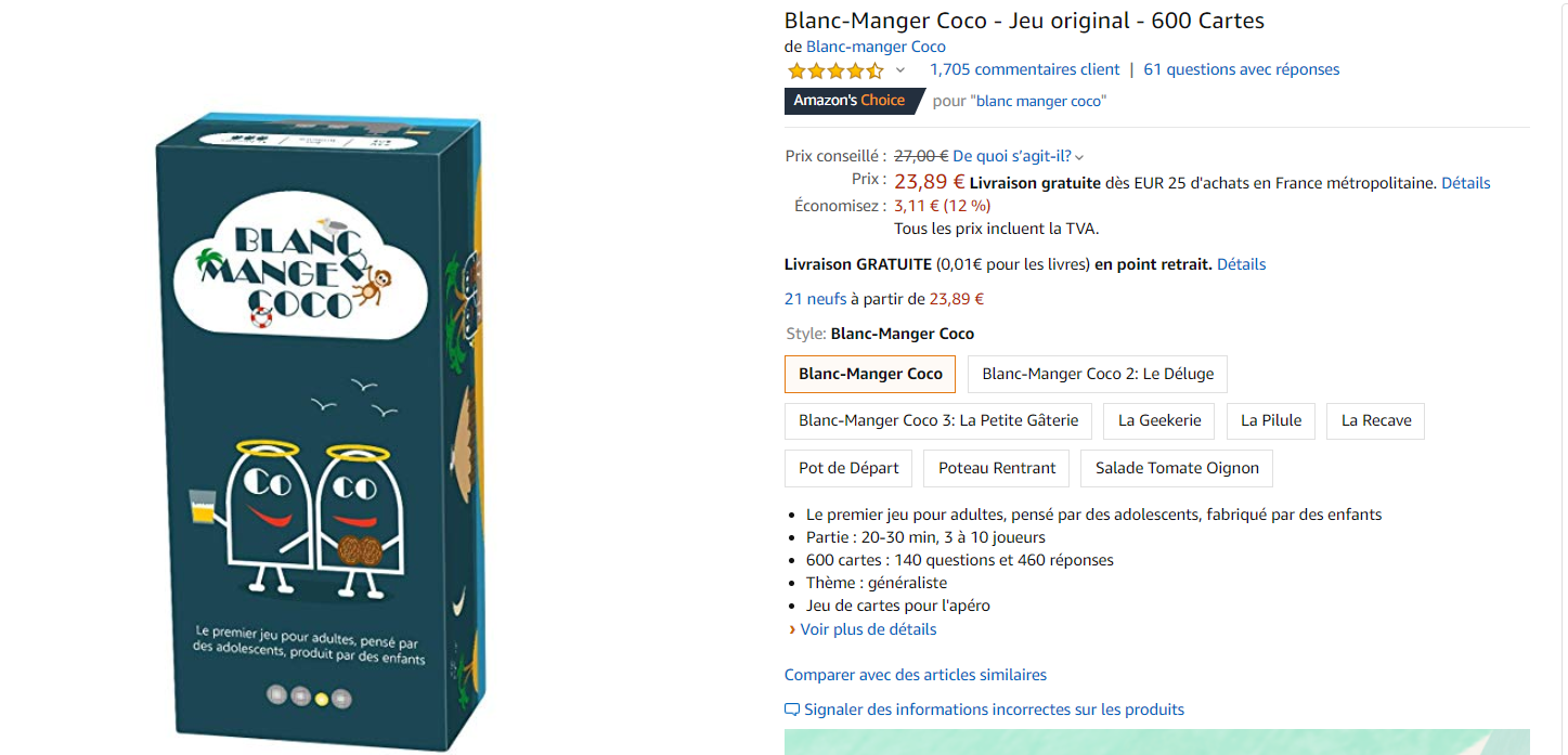 blanc manger coco amazon