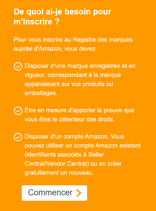 conditions enregistrer marque amazon