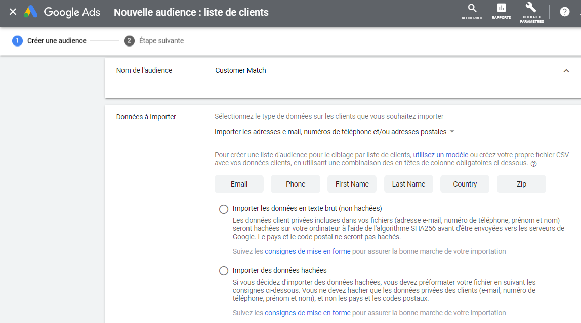 customer match google ads