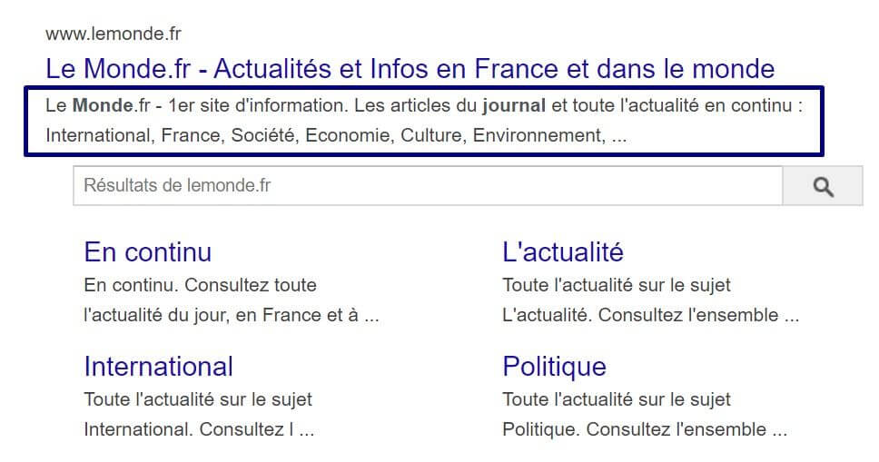 exemple meta description le monde