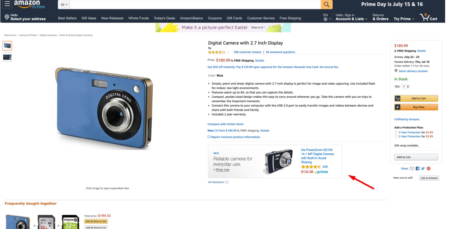 ex sponsored display amazon 1